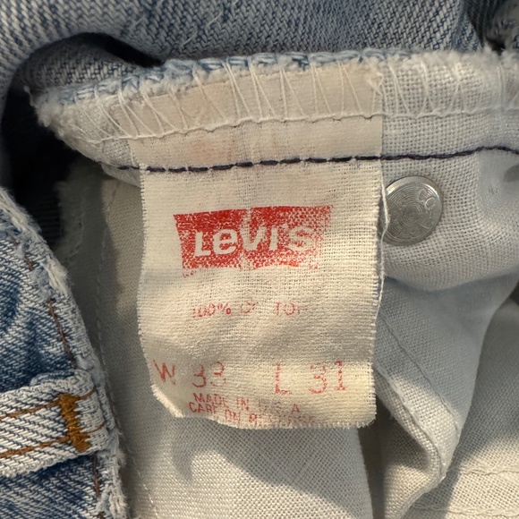 VINTAGE 517 LEVI'S ORANGE TAB JEANS | 80'S | DISTRESSING | 33X31 - Picture 13 of 14